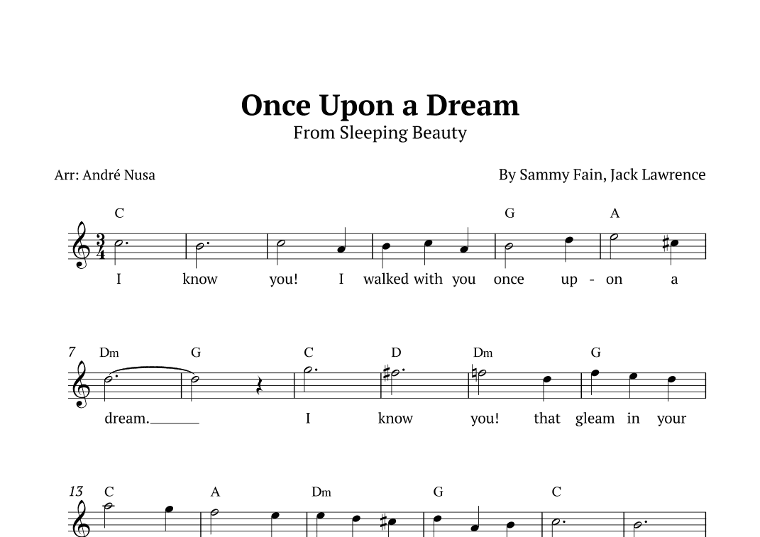 Once Upon A Dream (arr. André Nusa)