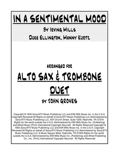 In A Sentimental Mood (arr. John Groves)