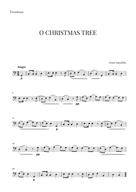 O Christmas Tree for Trombone (arr. Cadenza Editions)