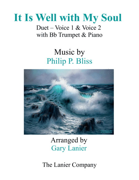 IT IS WELL WITH MY SOUL (Duet - Treble Voice 1 & 2 with Bb Trumpet & Piano) (arr. Gary Lanier)