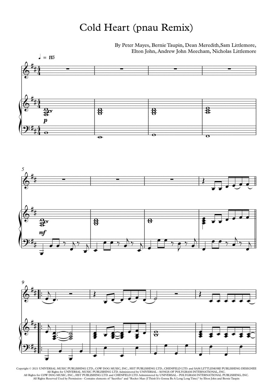 Cold Heart (pnau Remix) (arr. Fernanda Moura)