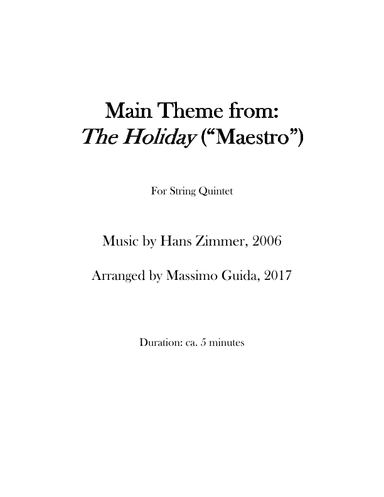 Maestro (arr. Massimo Guida)
