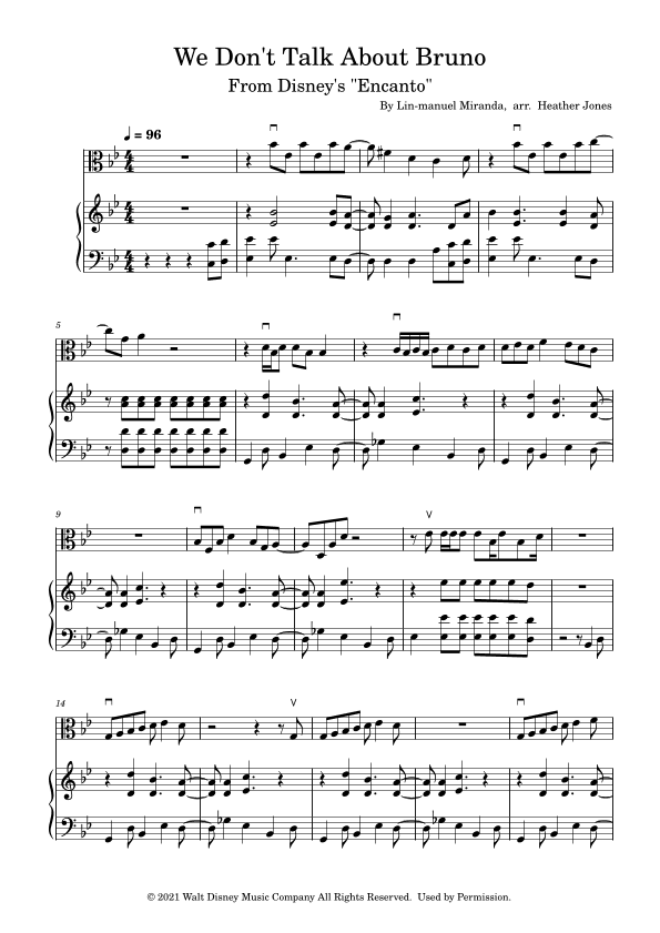 We Don't Talk About Bruno (arr. Heather Jones)