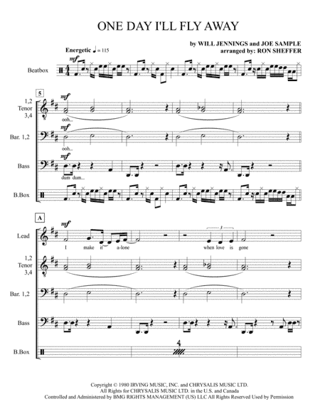One Day I'll Fly Away (arr. Ron Sheffer)