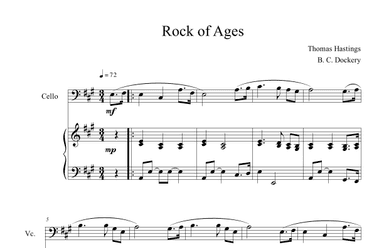 Rock of Ages (Cello Solo with Piano Accompaniment) (arr. B. C. Dockery)