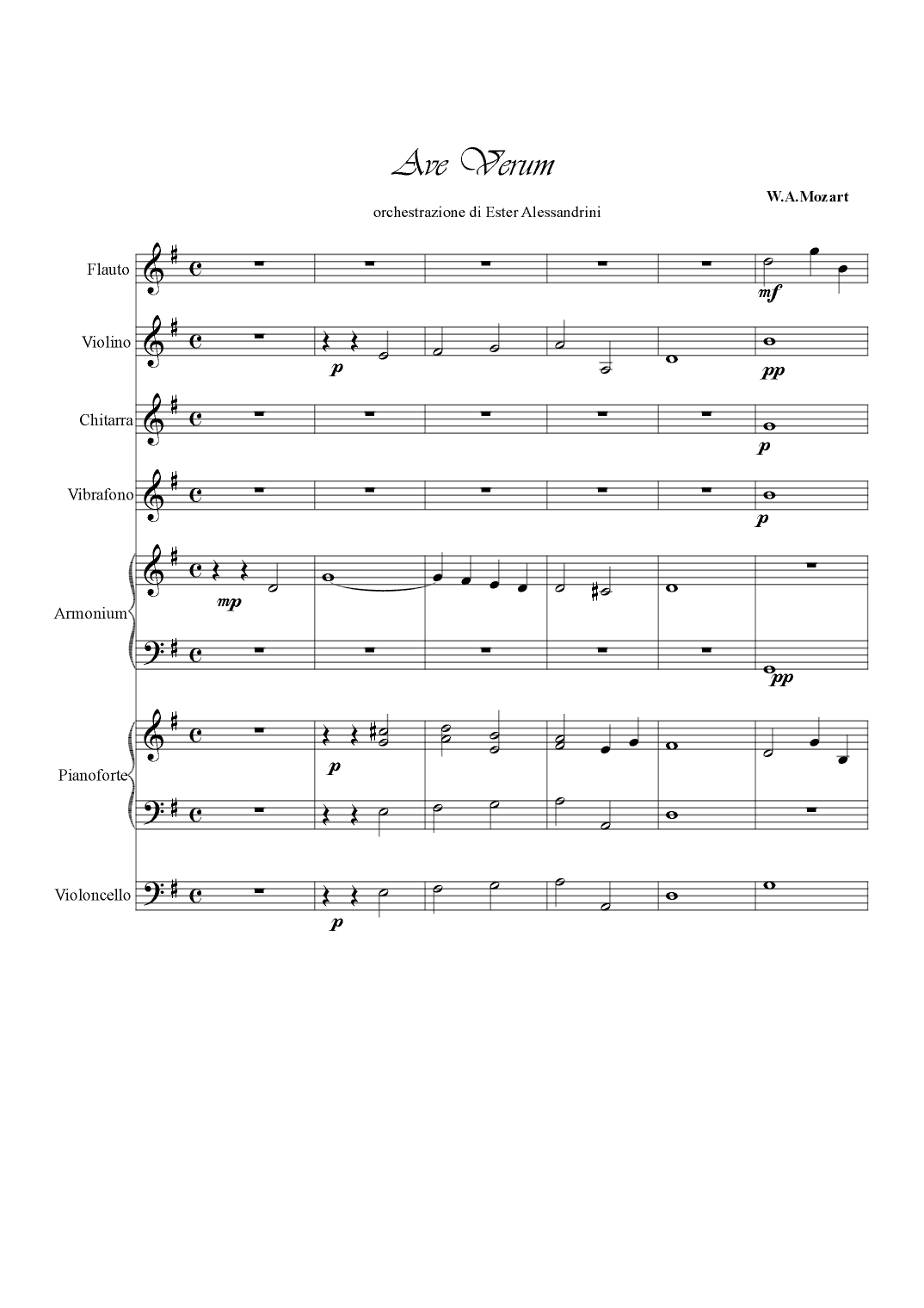 Ave Verum in G (arr. Ester Alessandrini)