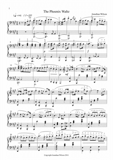 The Phoenix Waltz - Piano Solo