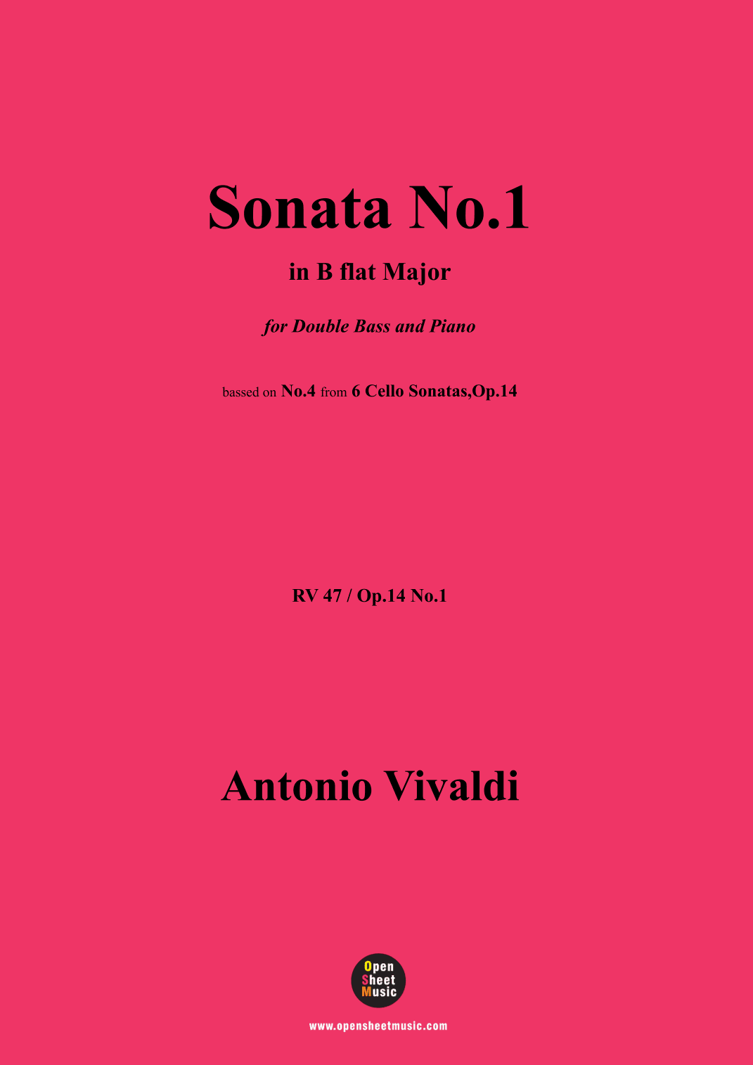 Vivaldi-Sonata No.1,in B flat Major,Op.14 No.1;RV 47 (arr. OSM Press)