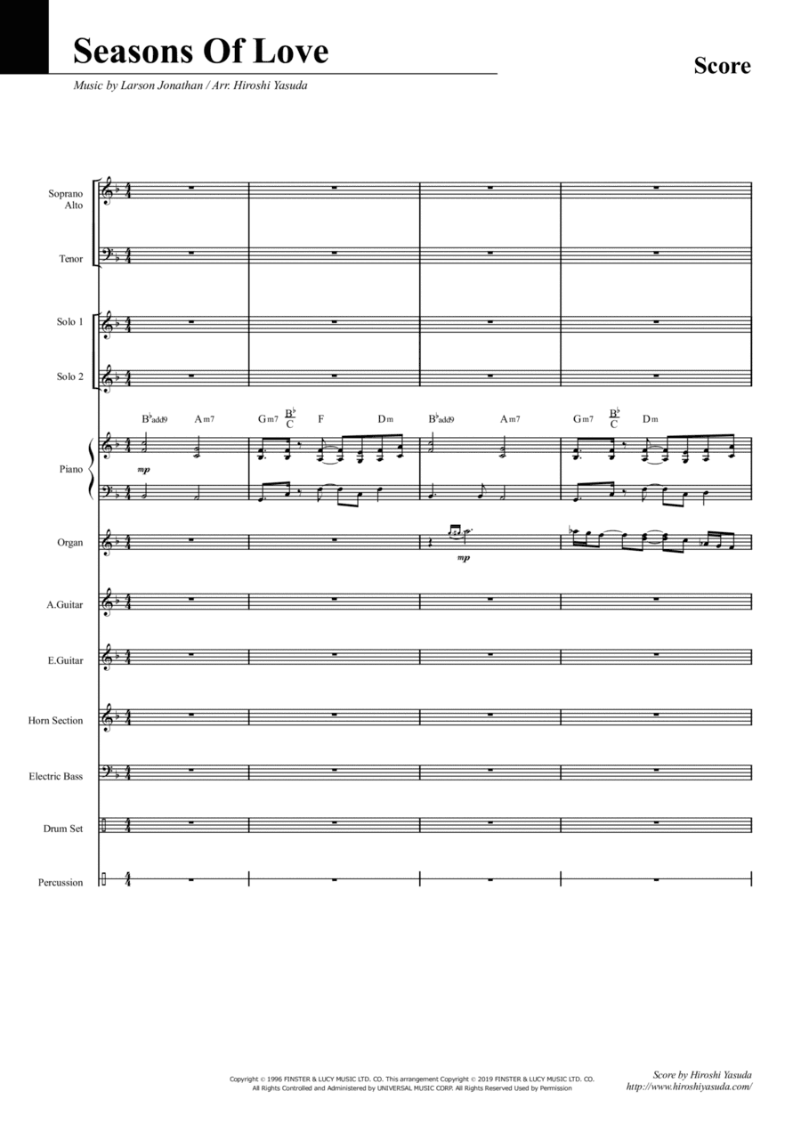 Seasons Of Love (arr. Hiroshi Yasuda)