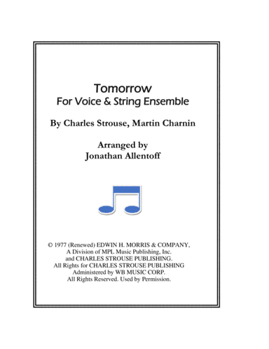 Tomorrow (arr. Jonathan Allentoff)