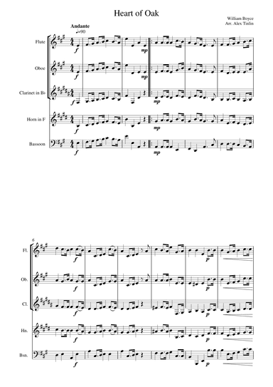 Heart of Oak (arr. Alex Tinlin)