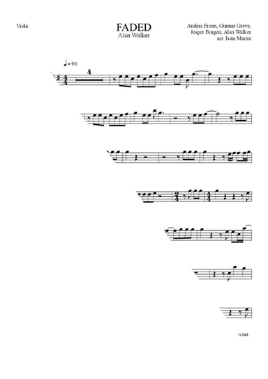 Faded (arr. Ivan Marini)