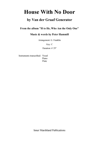 House With No Door (arr. G. Franklin)