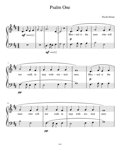 Psalm One for voice and piano