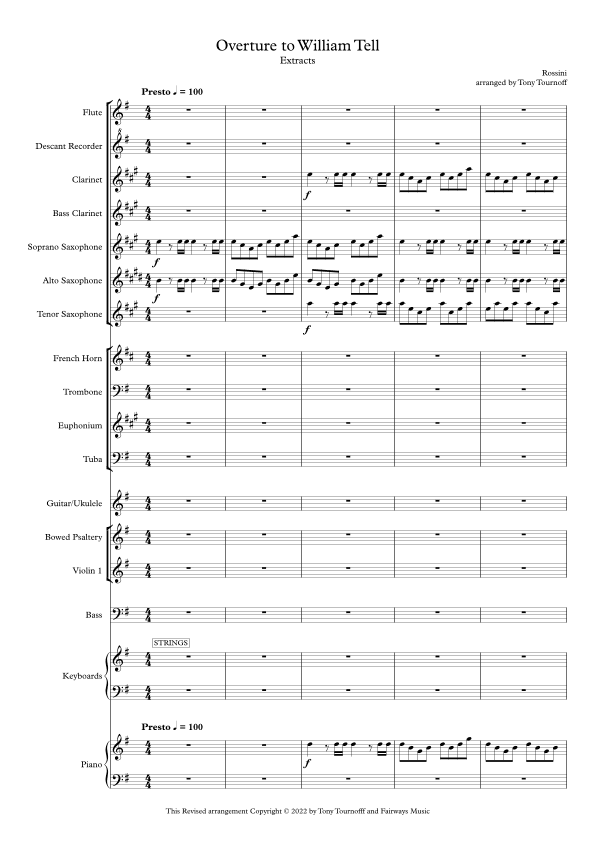 Excerpt from William Tell Overture (Mixed Ensemble) (arr. Tony Tournoff)