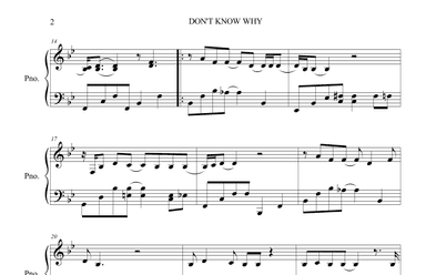 Don't Know Why (arr. Esther Lindeboom)