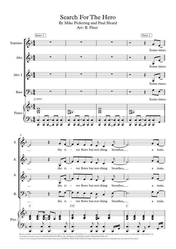 Search For The Hero (arr. B. Fleet)