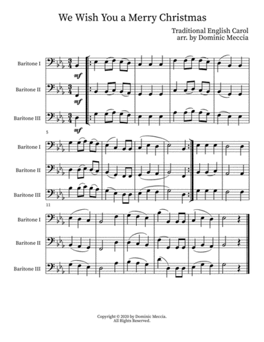 We Wish You a Merry Christmas (arr. Dominic Meccia)