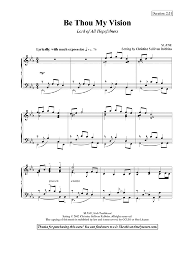 Be Thou My Vision (Lord of All Hopefulness) (arr. Christine Sullivan Robbins)