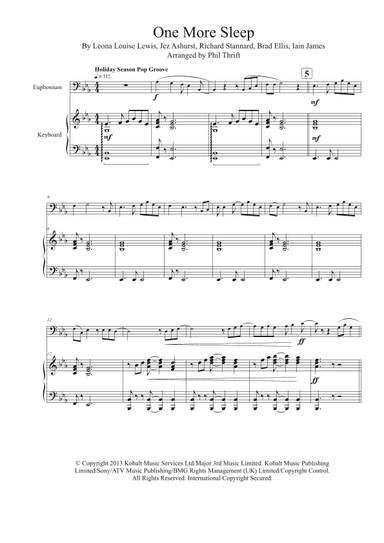 One More Sleep (arr. Phil Thrift)