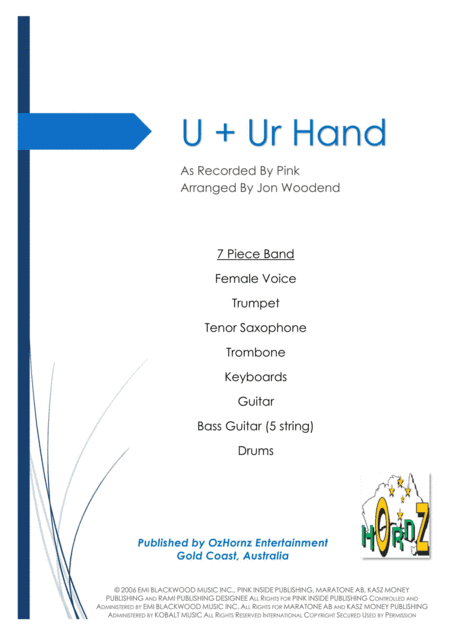 U & Ur Hand (arr. Jon Woodend)