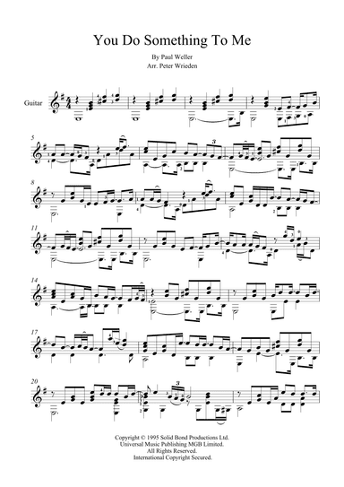 You Do Something To Me (arr. Peter Wrieden)