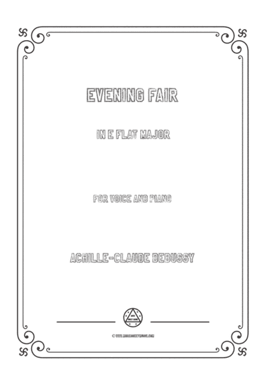 Debussy-Evening Fair in E flat Major,for voice and piano (arr. MSM)