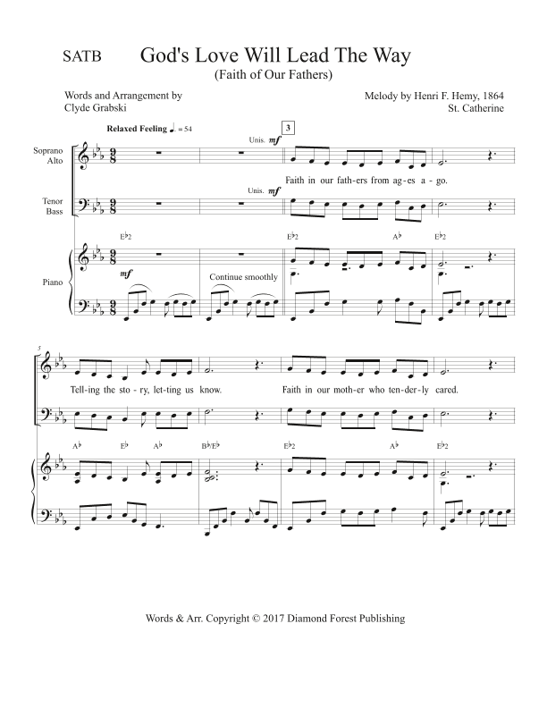 God's Love Will Lead the Way (Faith of Our Fathers) (arr. Clyde Grabski)