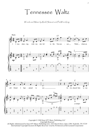 Tennessee Waltz (arr. PianoSheetNow)