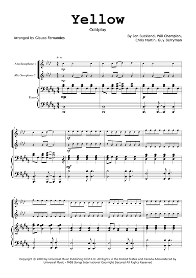 Yellow (arr. Glauco Fernandes)