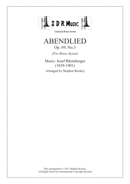 Abendlied, Brass Sextet, Op.69, No. 3 (arr. Stephen Rockey)