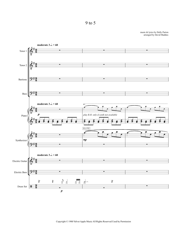 Nine To Five (arr. David Maddux)