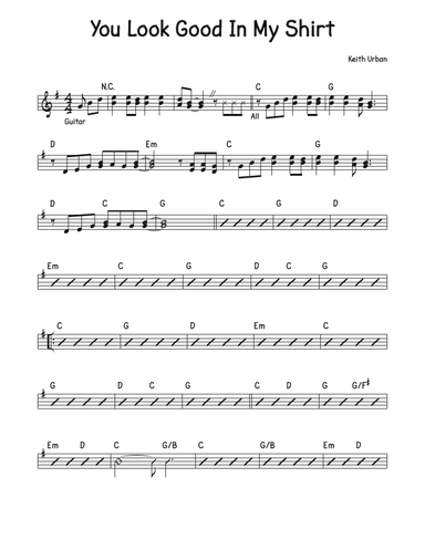 You Look Good In My Shirt (arr. David M Fagnant)