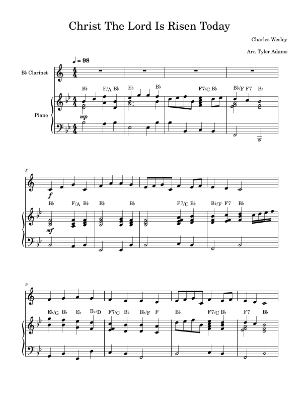Christ The Lord Is Risen Today (arr. Tyler Adams)