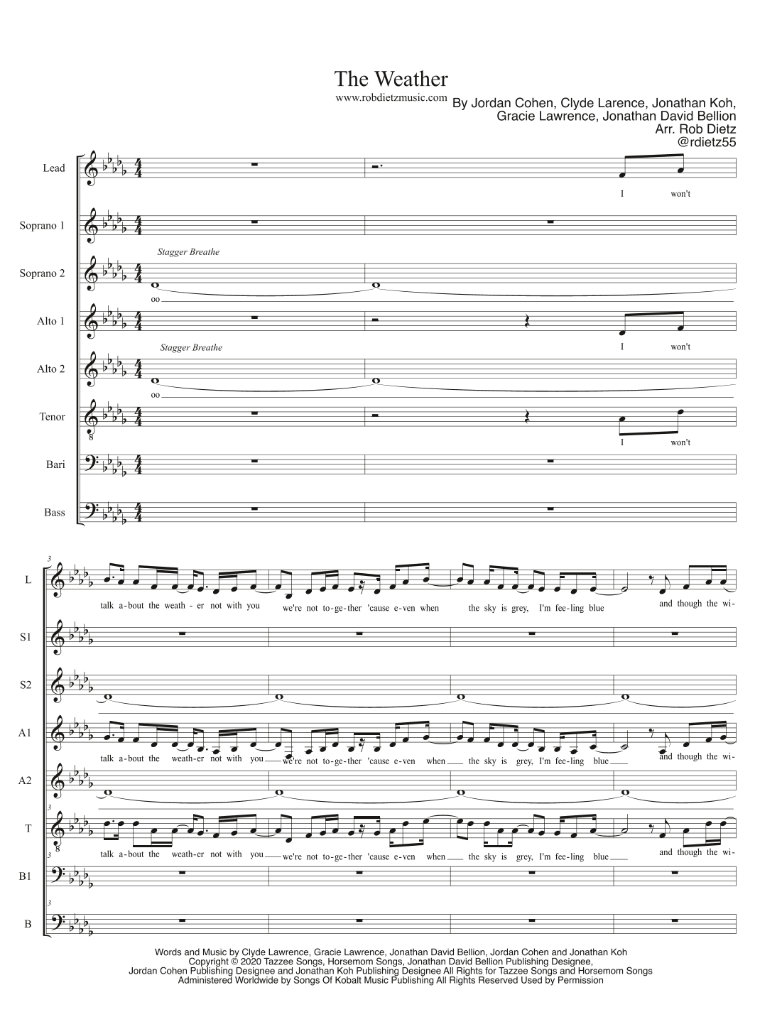 The Weather (arr. Rob Dietz)