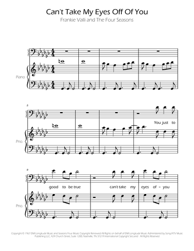 Can't Take My Eyes Off Of You (arr. Ygor Nunes)