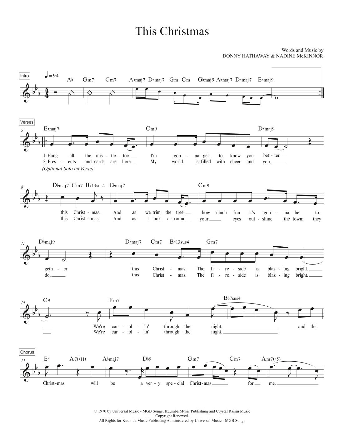 This Christmas (arr. Travis J Gandy)