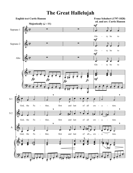 The Great Hallelujah (SSA) (arr. Curtis Hanson)