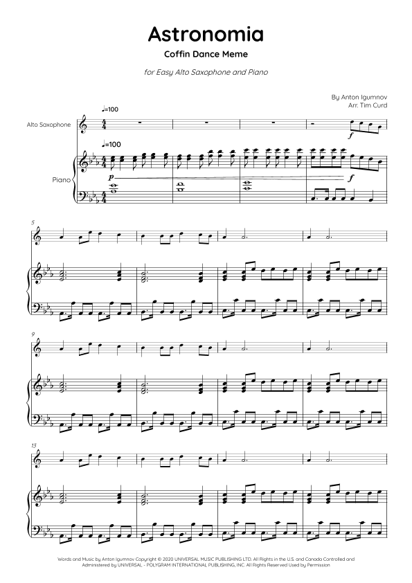 Astronomia (arr. Tim Curd)