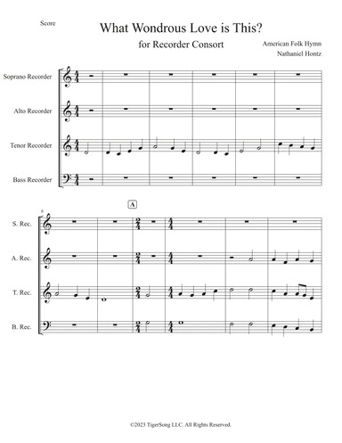 What Wondrous Love is This? (for Recorder Consort) (arr. Nathaniel Hontz)