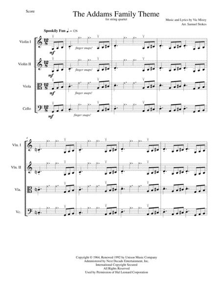 The Addams Family Theme (arr. Samuel Stokes)