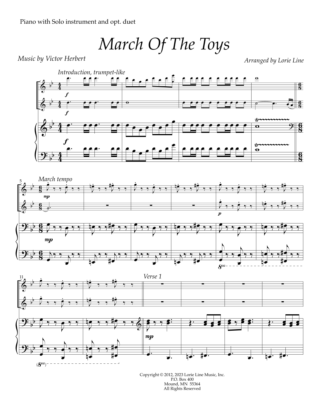 March Of The Toys (arr. Lorie Line)