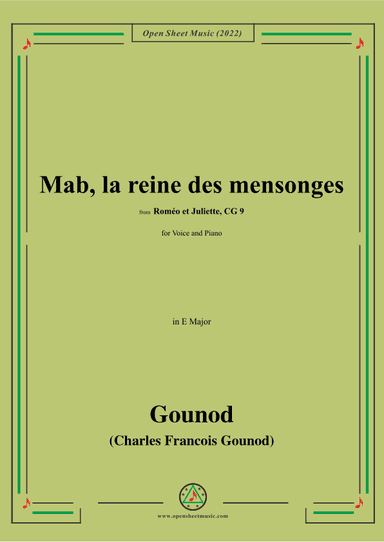 Gounod-Mab,la reine des mensonges,from 'Roméo et Juliette,CG 9'CG 9 (arr. OSM Press)