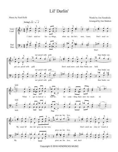 Lil Darlin' (arr. Jim Shubert)