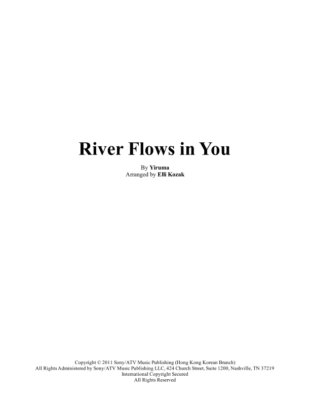 River Flows In You (arr. Elli Kozak)