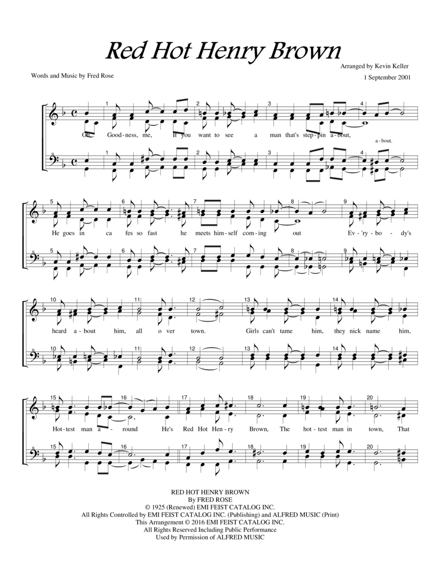 Red Hot Henry Brown (arr. Kevin Keller)