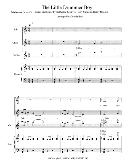 The Little Drummer Boy (arr. Connie Boss)