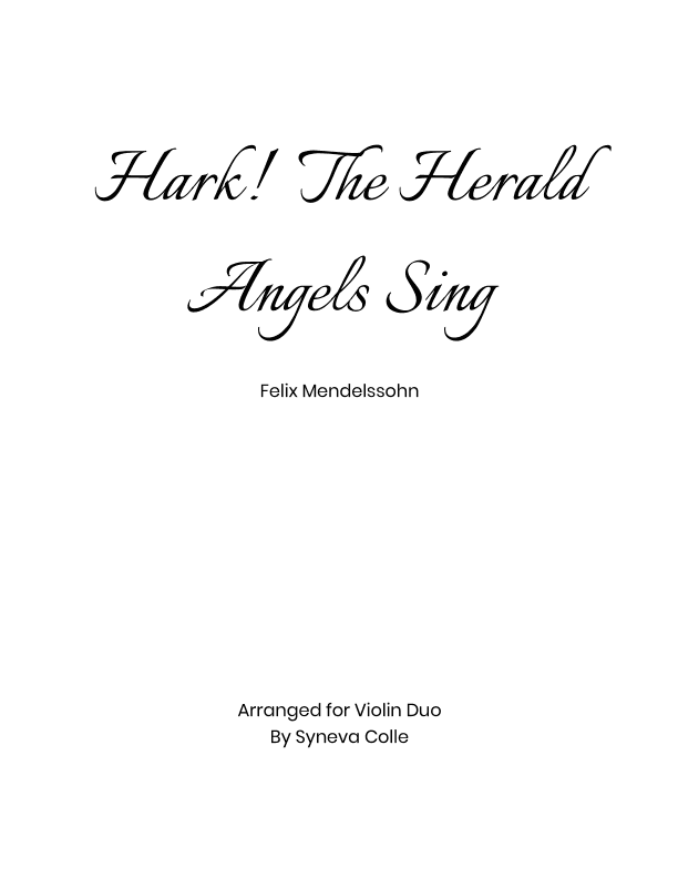 Hark! The Herald Angels Sing (arr. Syneva Colle)