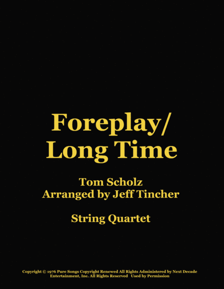 Foreplay/long Time (arr. Jeff Tincher)