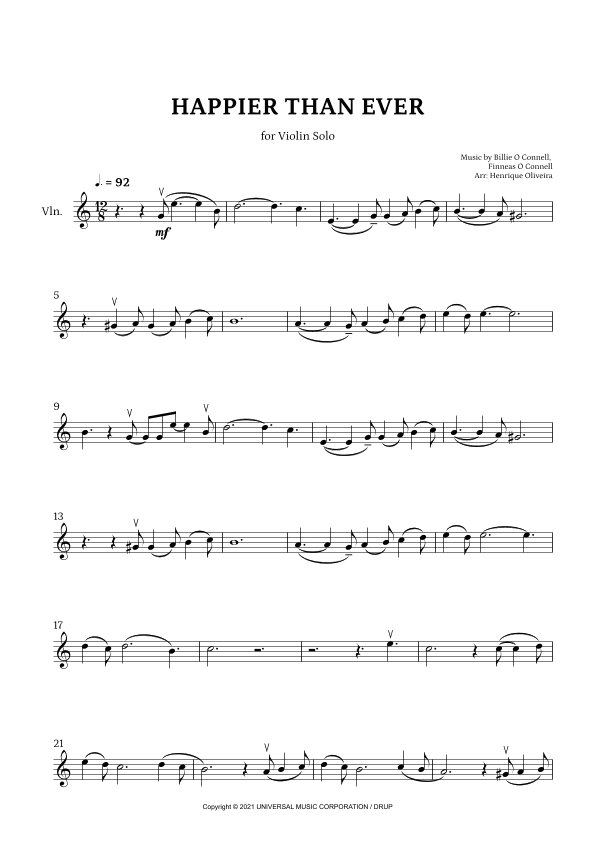 Happier Than Ever (arr. Henrique Oliveira)